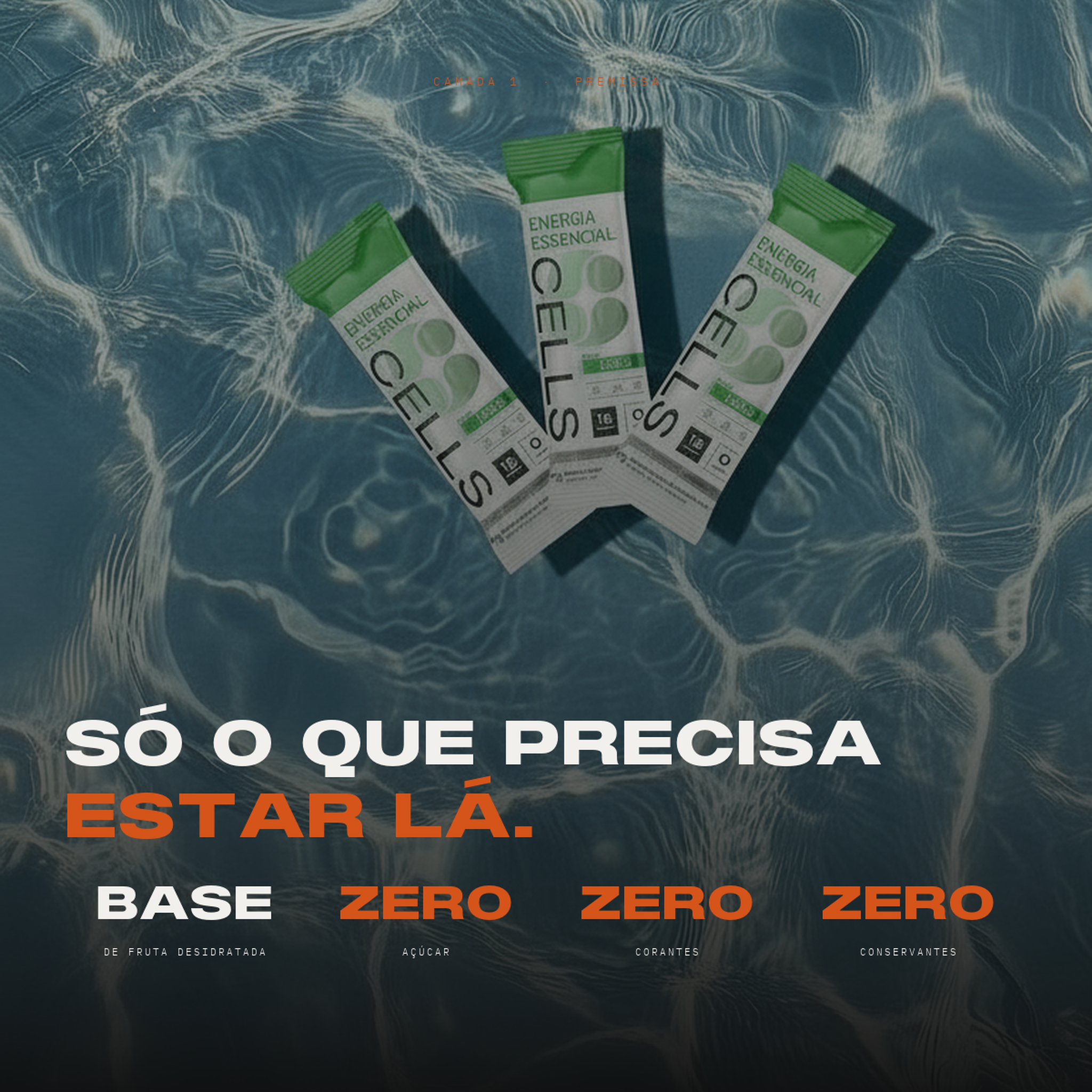 Premissa Cells — base de fruta desidratada, zero açúcar, corantes e conservantes